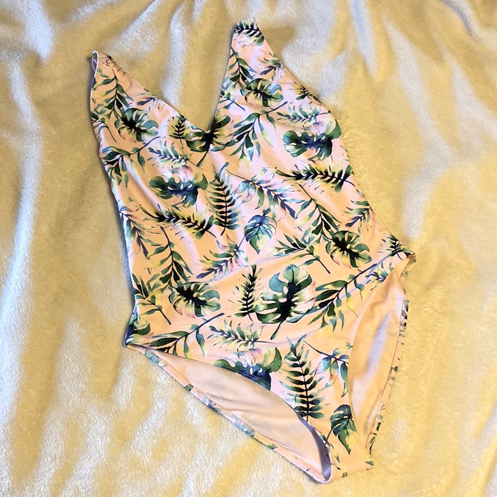 Tropical Print One Piece Swimsuit